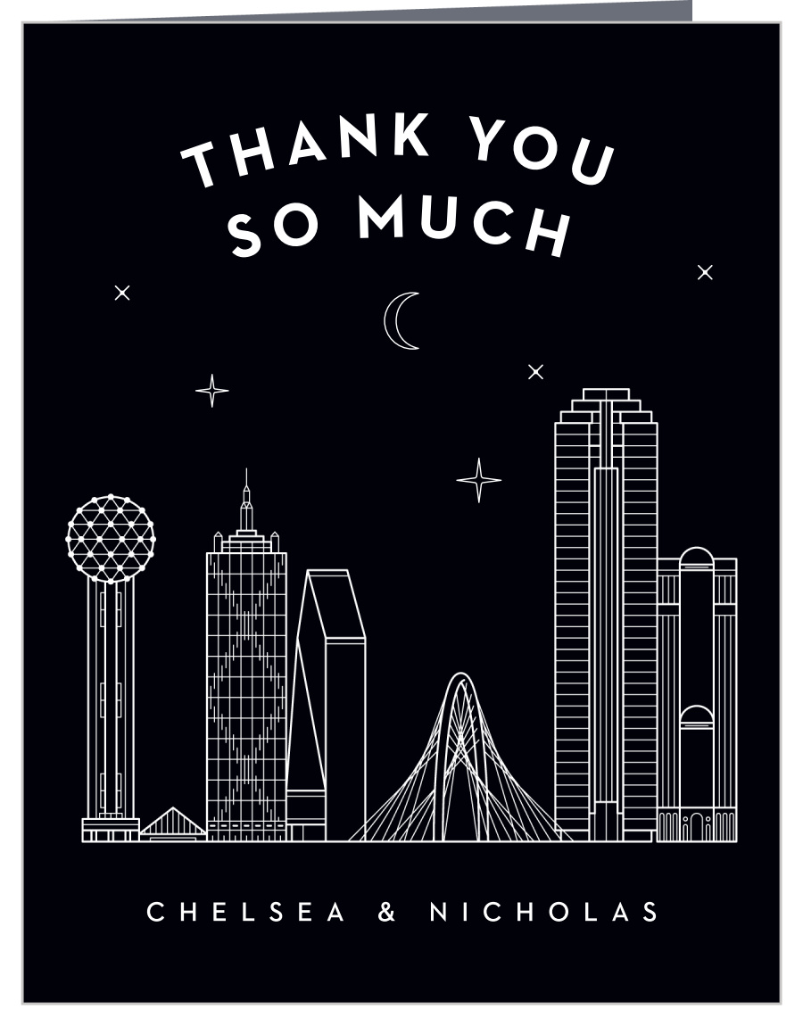 Dallas Skyline Wedding Thank You Cards