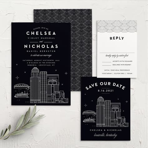 Louisville Skyline Wedding Invitations