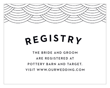 Inform family and friends where you have registered for wedding gifts with our San Jose Skyline Registry Cards.