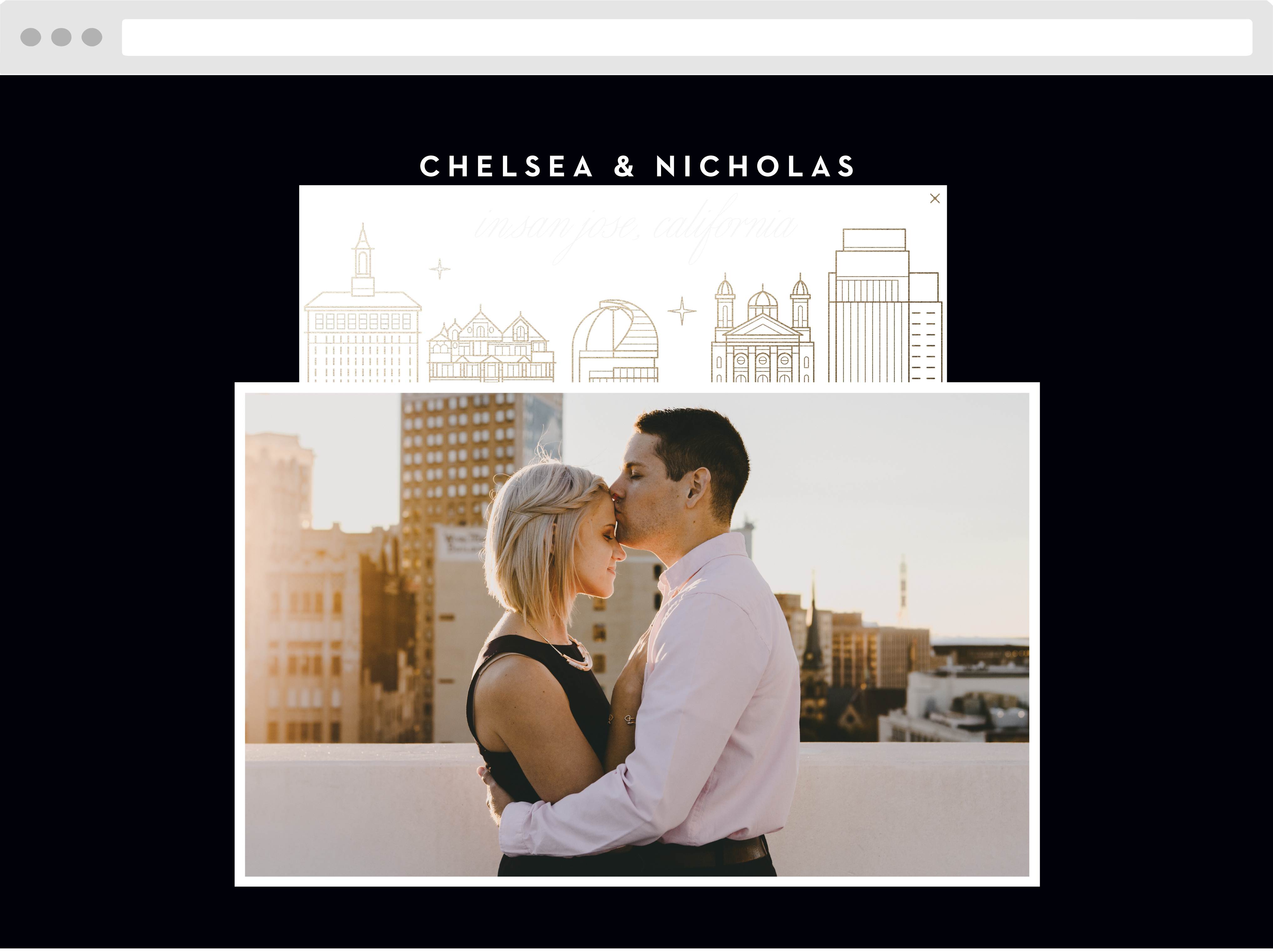San Jose Skyline Wedding Website