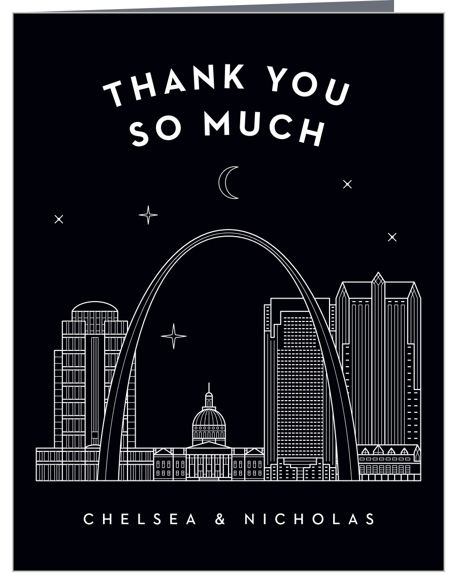 St. Louis Skyline Wedding Thank You Cards