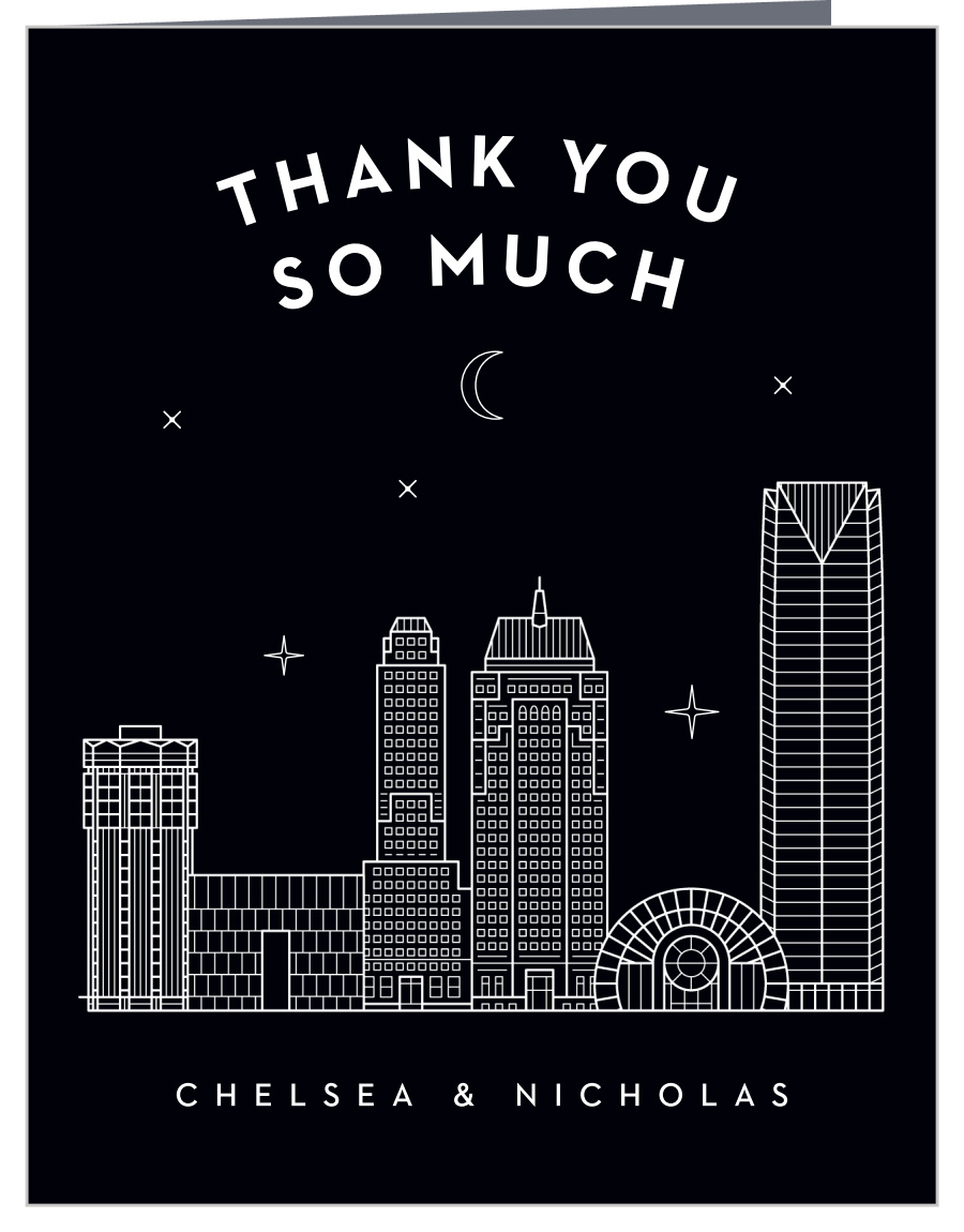 Oklahoma City Skyline Wedding Thank You Cards