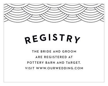 Inform family and friends where you have registered for wedding gifts with our San Antonio Skyline Registry Cards. 