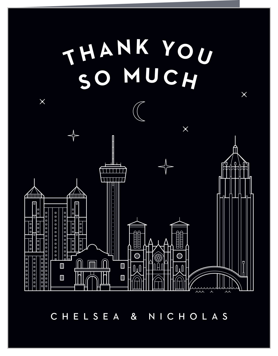 San Antonio Skyline Wedding Thank You Cards