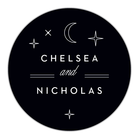 Pittsburgh Skyline Wedding Stickers
