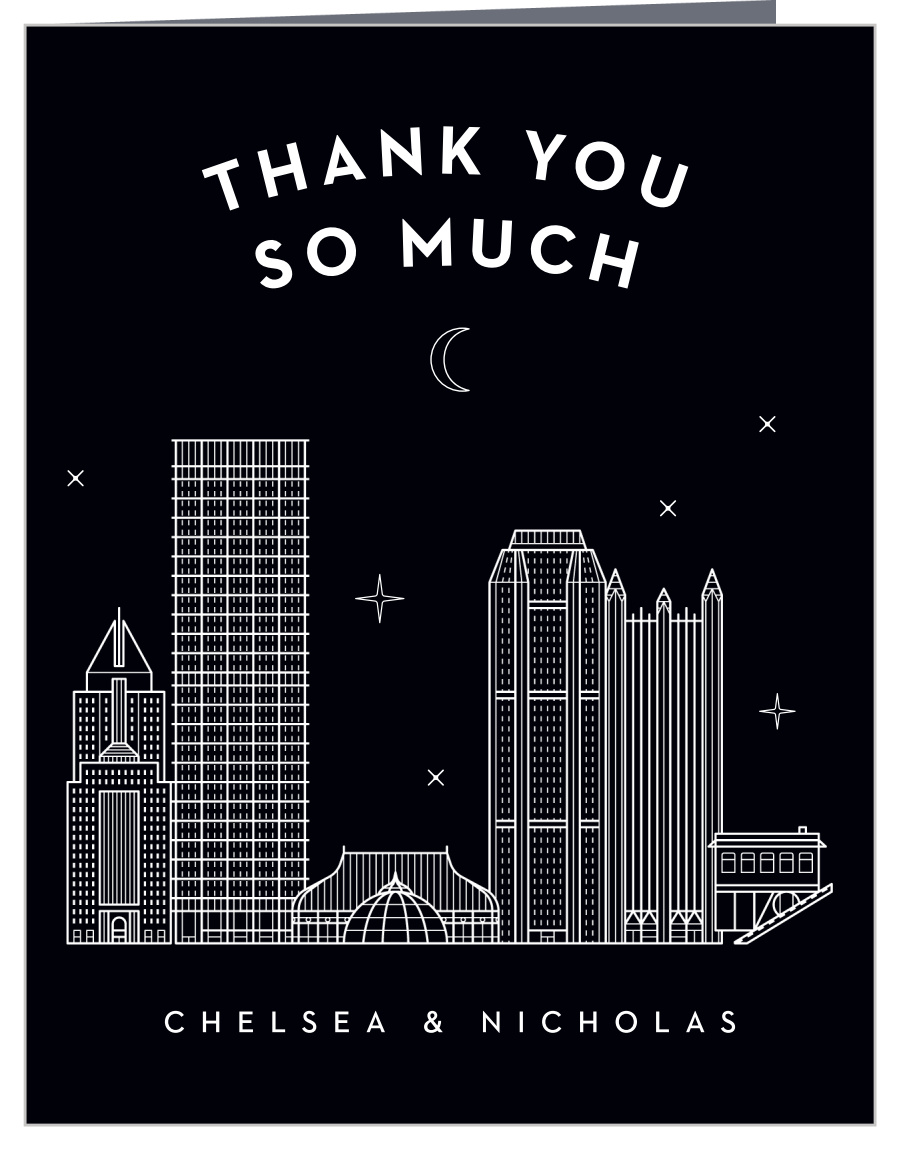 Pittsburgh Skyline Wedding Thank You Cards