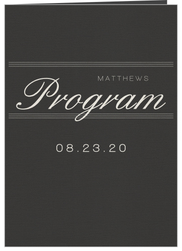 Our Elegant Simplicity wedding program is a perfect match to the rest of the Elegant Simplicity wedding suite.