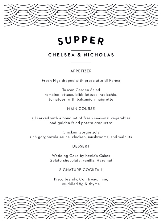 Give your guests all of the best menu options with the Cincinnati Skyline Wedding Menus.