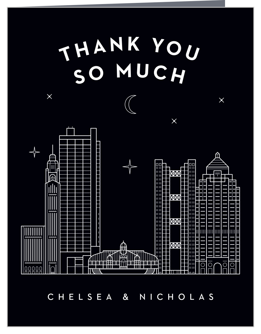 Columbus Skyline Wedding Thank You Cards