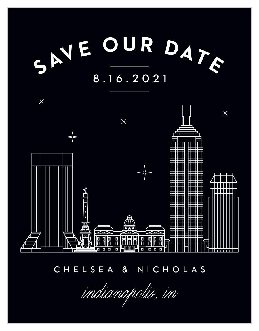 Indianapolis Skyline Save the Date Magnets