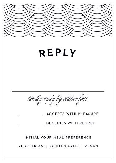 Our Indianapolis Skyline Response Cards are the perfect way to collect your guest's meal preferences and get a proper headcount for your big day!