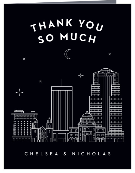 Our Tucson Skyline Wedding Thank You Cards are the perfect way to show your appreciation for the support of your loved ones on your big day!