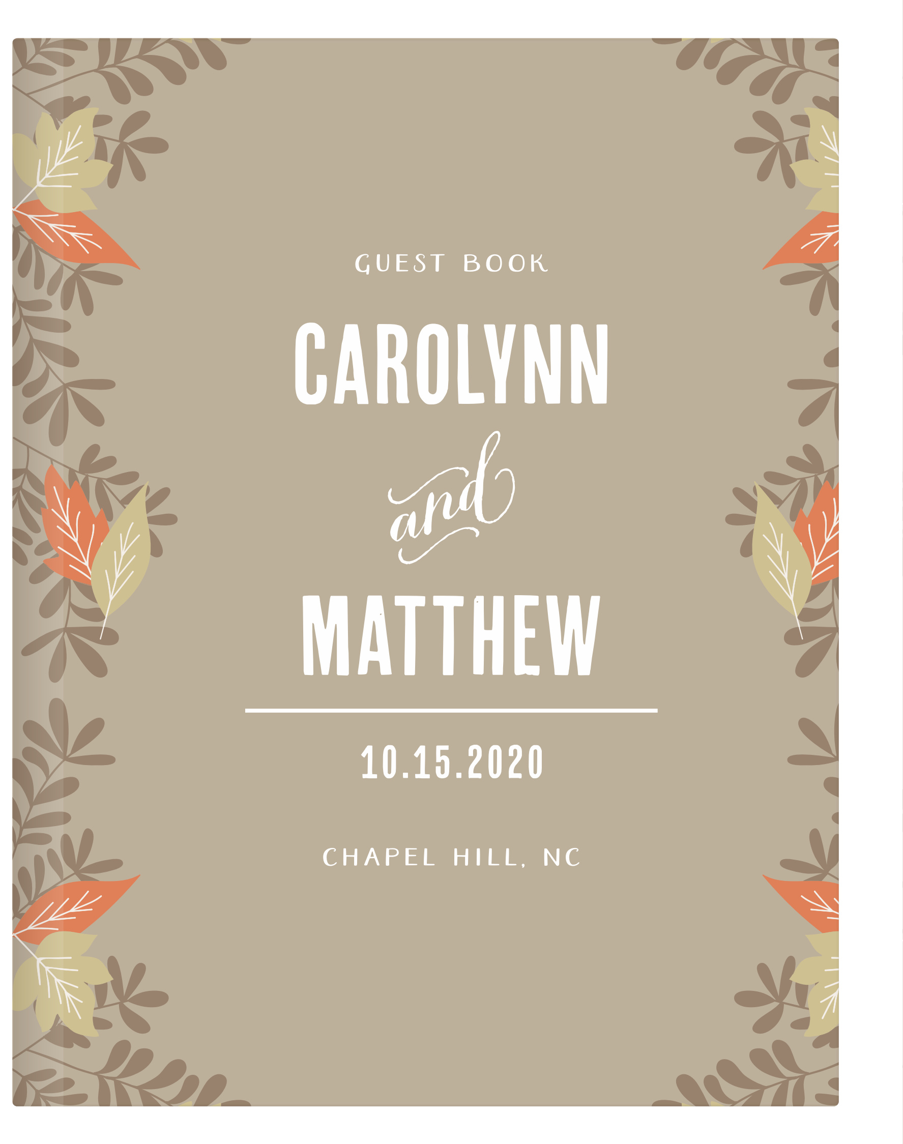 Autumn Leaves Foil Guest Book