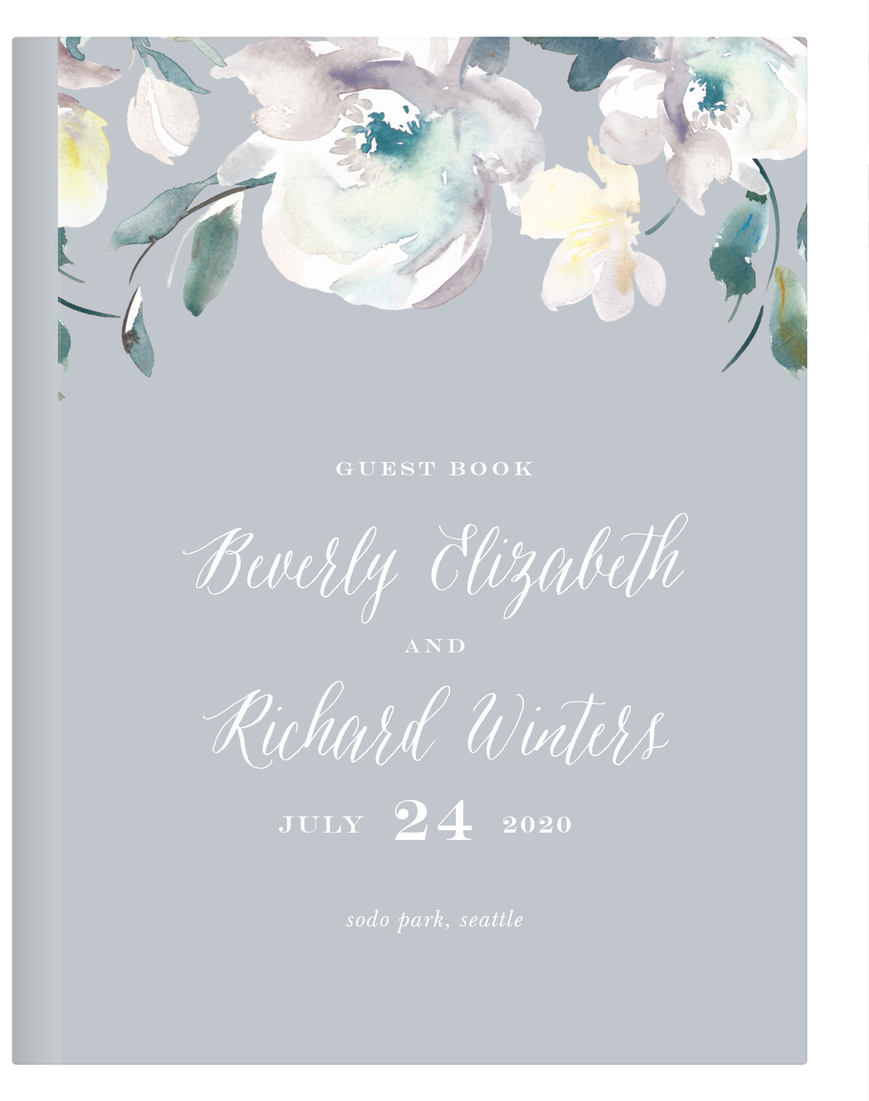 Antique Blooms Guest Book by Basic Invite