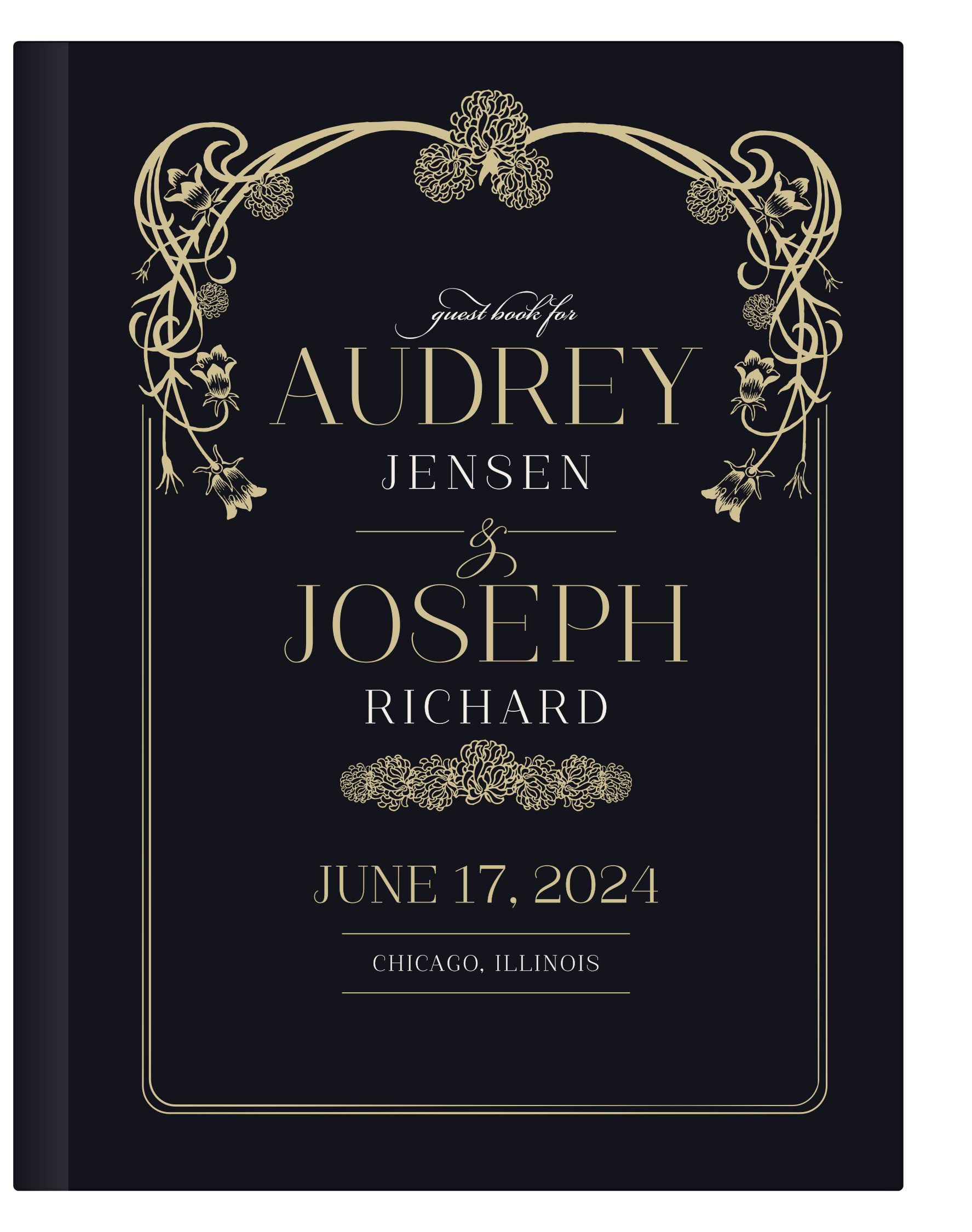 Floral Nouveau Guest Book