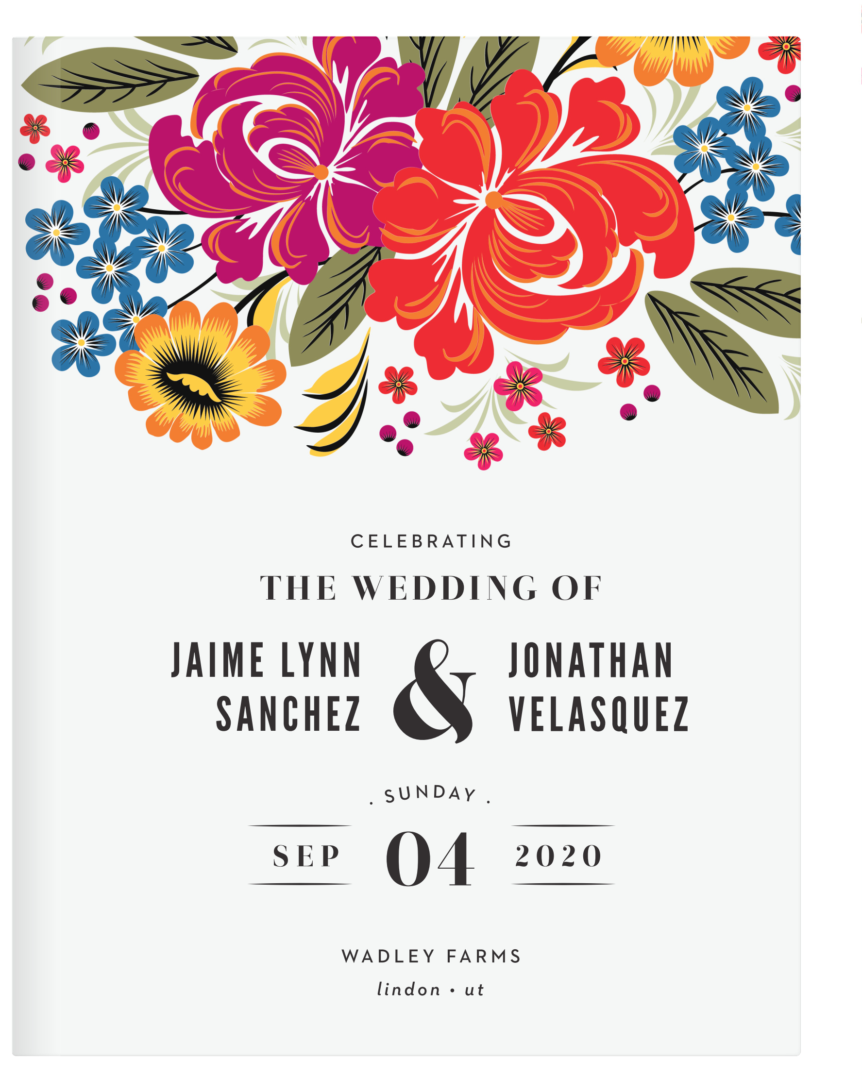 Spanish Florals Guest Book
