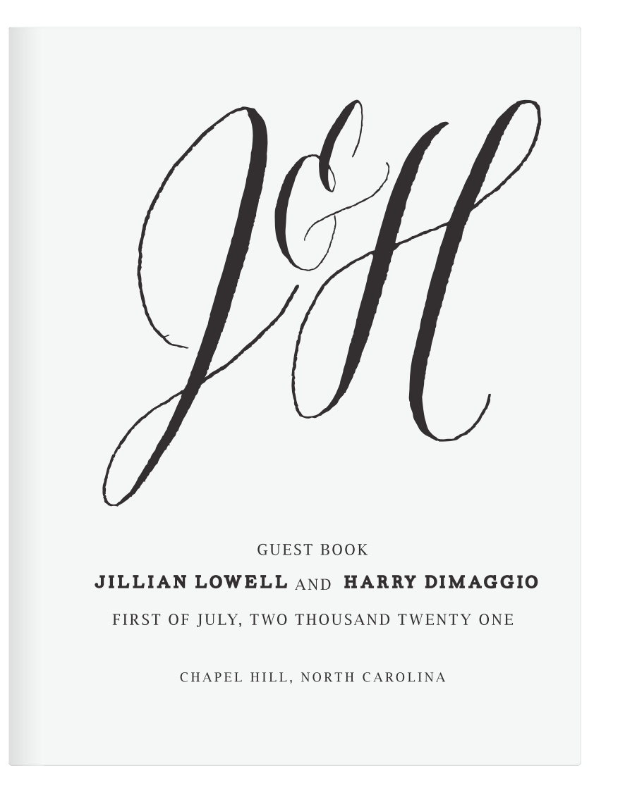 Choose the timelessly elegant design of our MaeMae's Jett Guest Books for your big day!