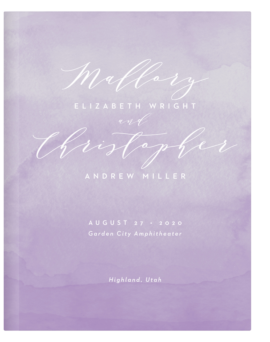 Our Lilac Dip Dye Guest Book is the perfect way to remember who came to celebrate your special day with you!