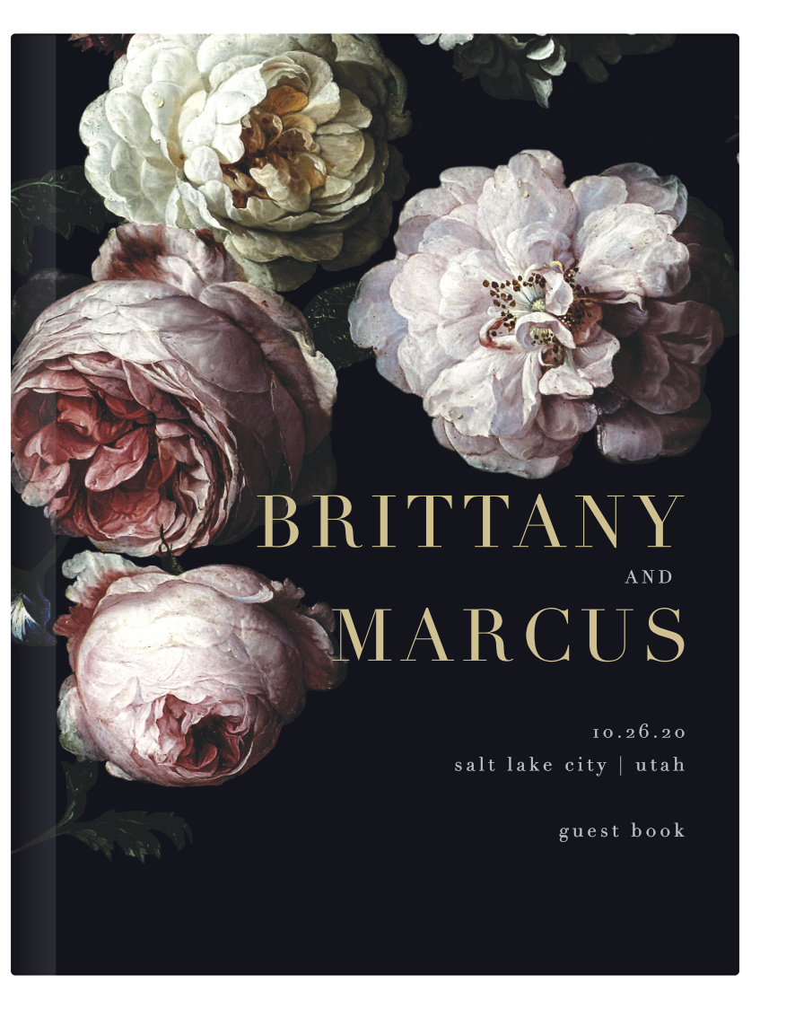 Make your wedding a memorable one with our Moody Florals Guest Book.