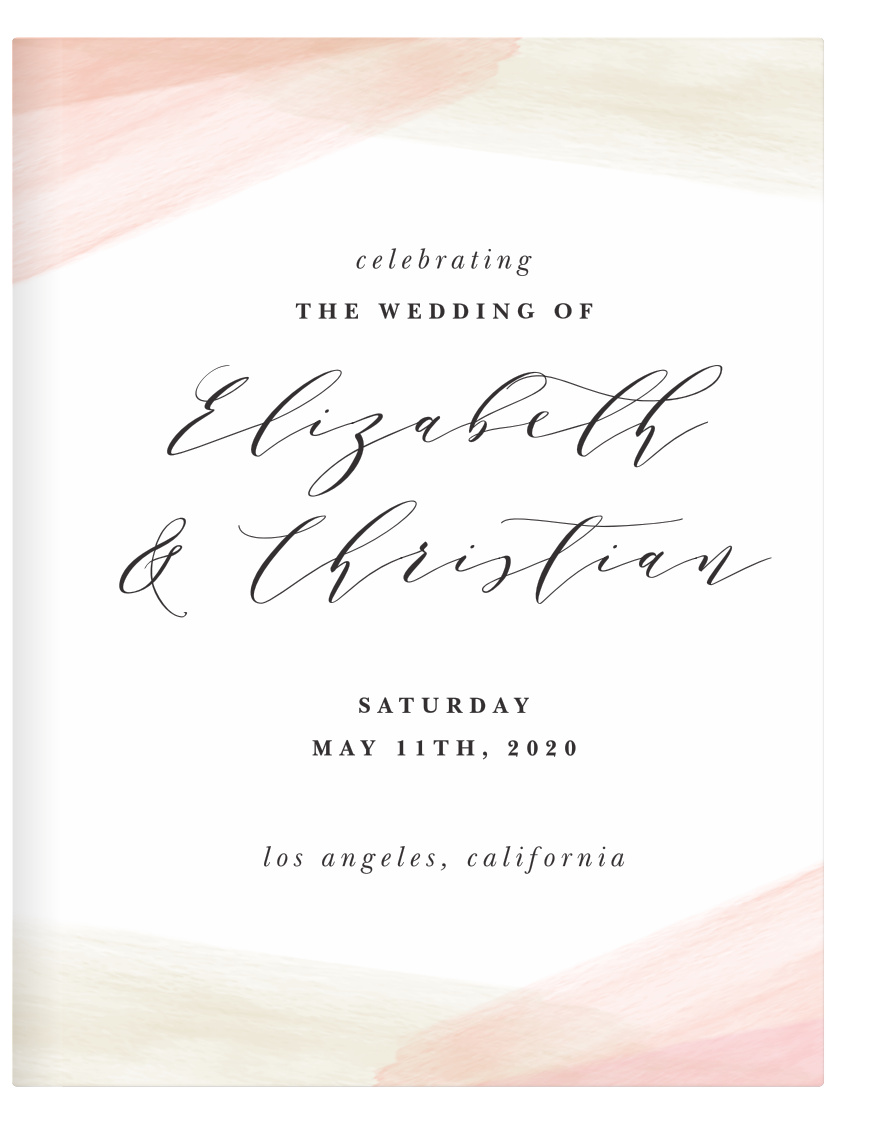 Paint Overlay Wedding Programs by Basic Invite