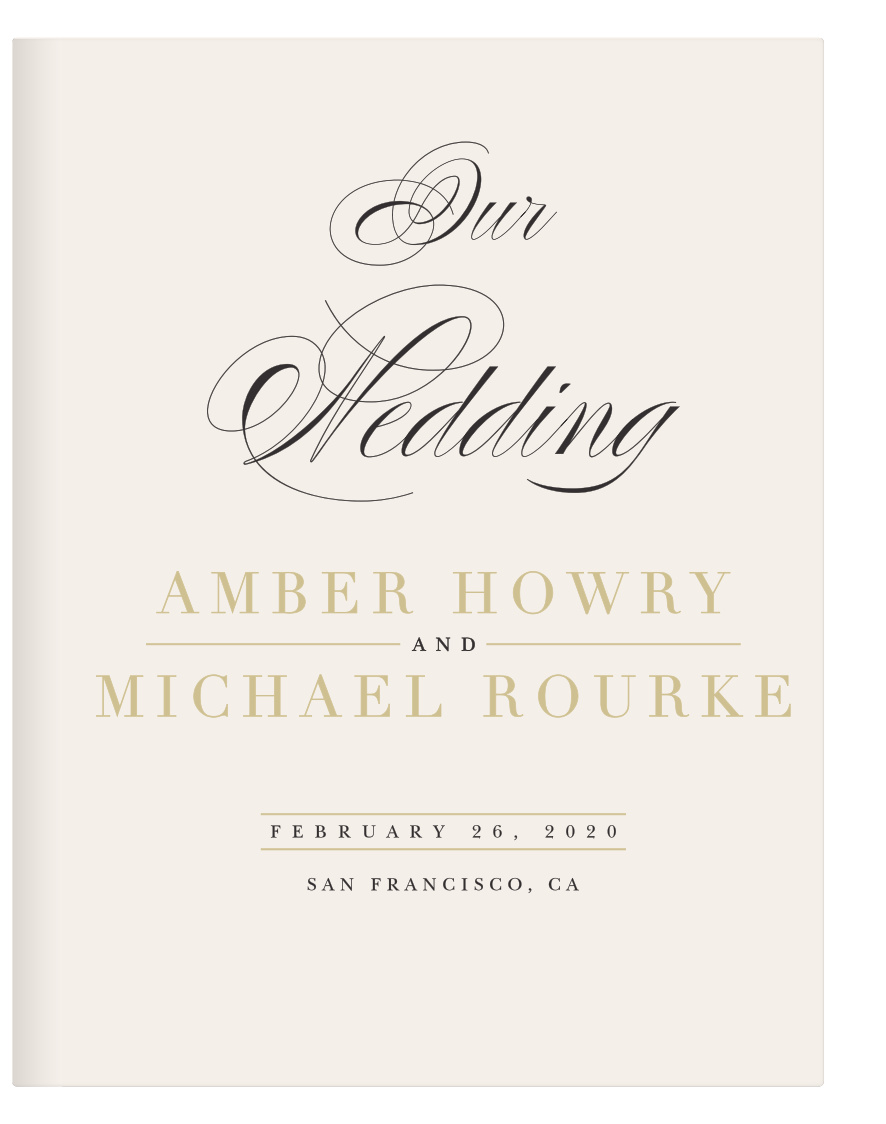 Our Timeless Type Guest Book is perfect to remember all the close friends and family who came together to celebrate your special day!