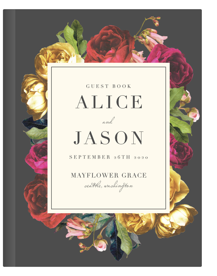 Stand out with our stunning Rose Floristry Guest Book!