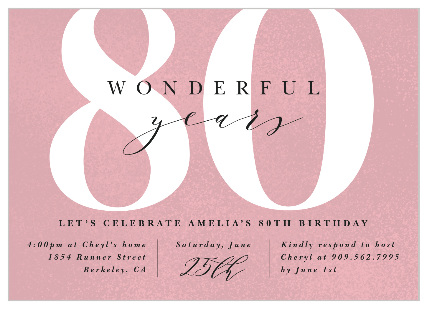 Sparkling Age Milestone Birthday Invitations