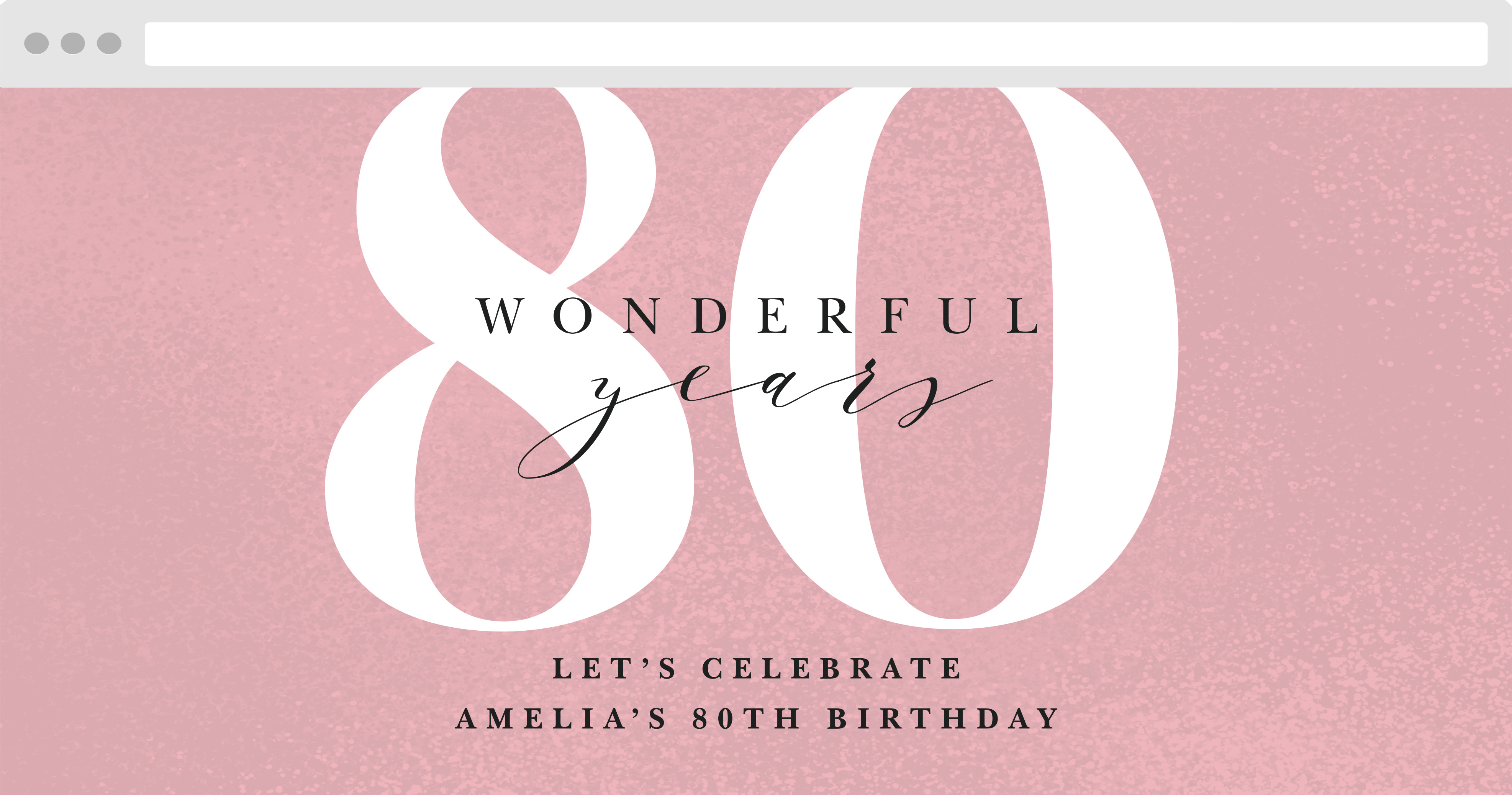 Sparkling Age Milestone Birthday Website by Basic Invite