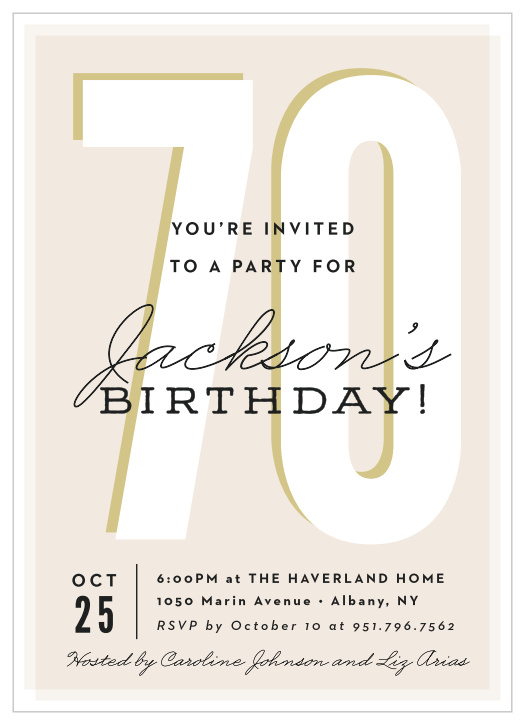 Luxury Birthday Invitation Template to print at home