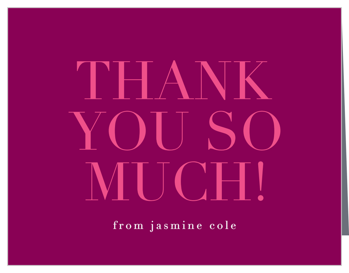 Modern Forty Milestone Birthday Thank You Cards