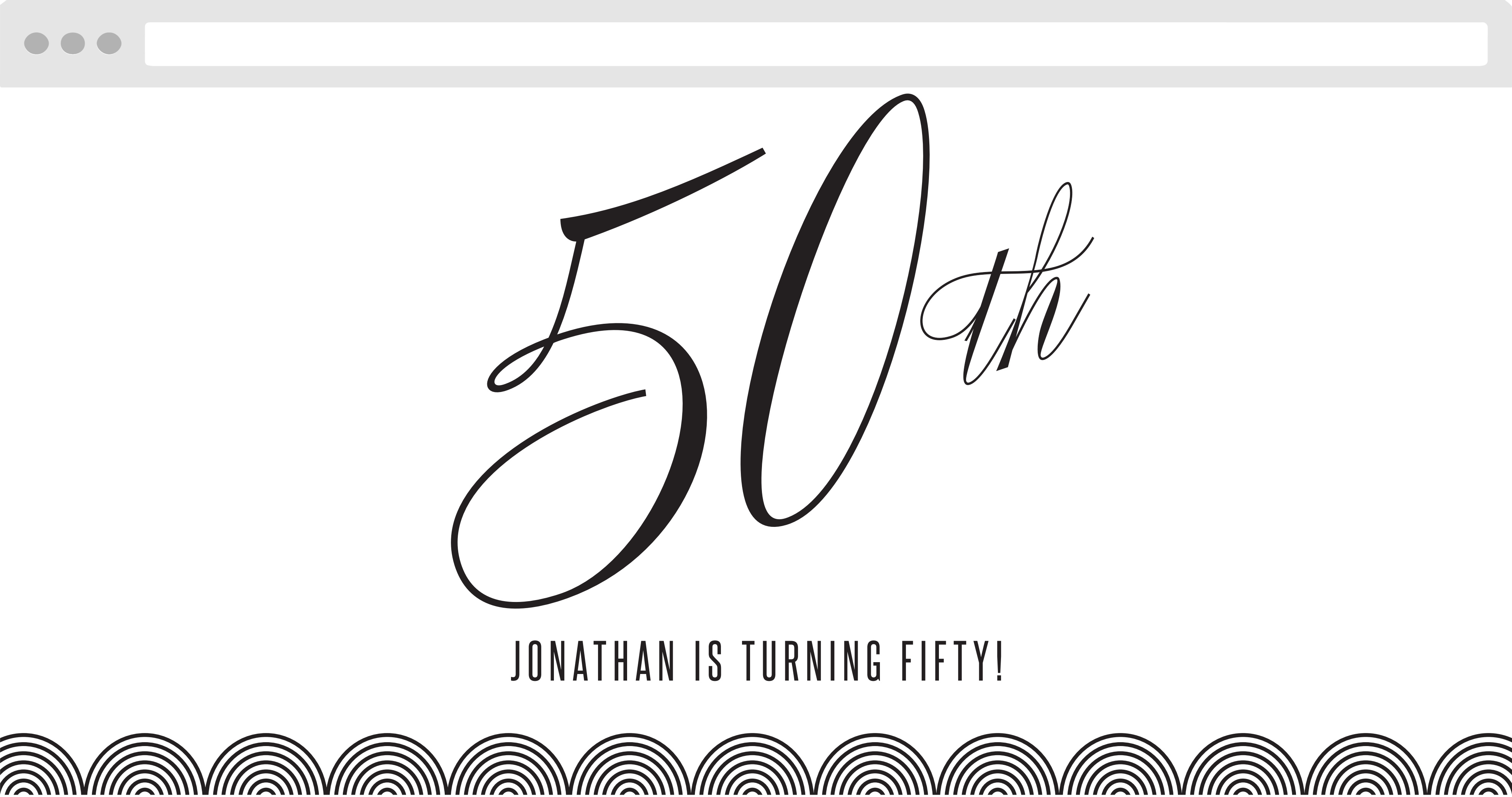 Circular Fifty Milestone Birthday Website