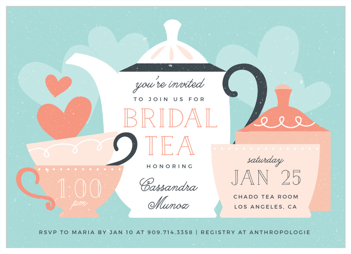The Tea Set Bridal Shower invite is perfect for that tea party bridal shower!
