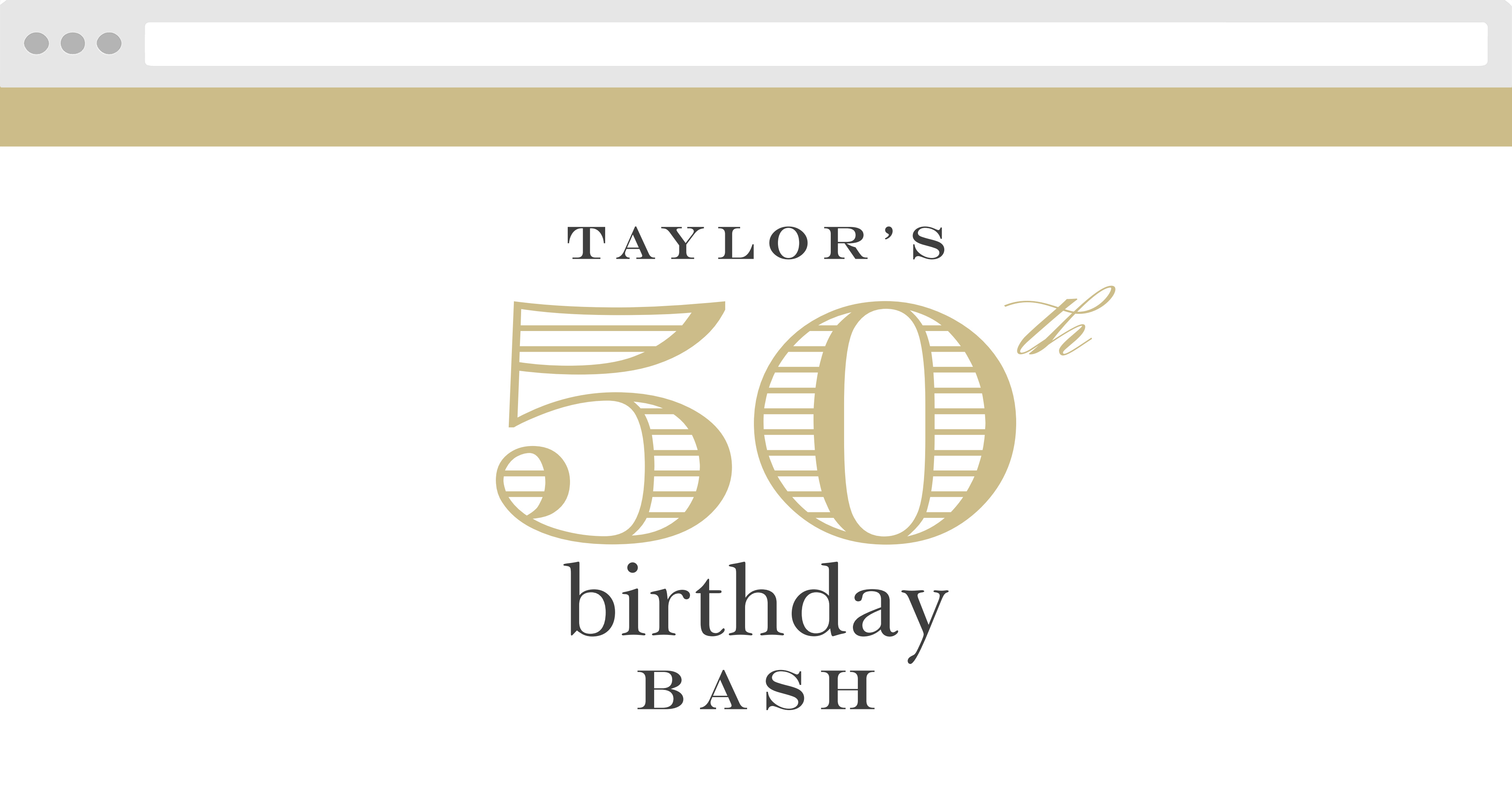 Big Bash Milestone Birthday Website