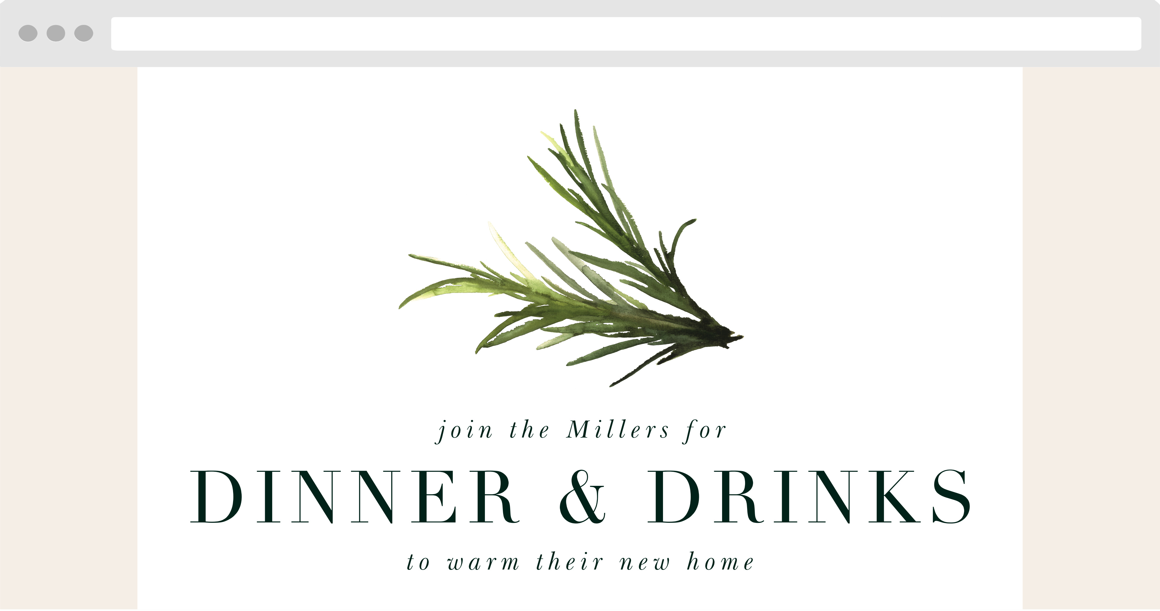 Herbal Sprig Housewarming Website