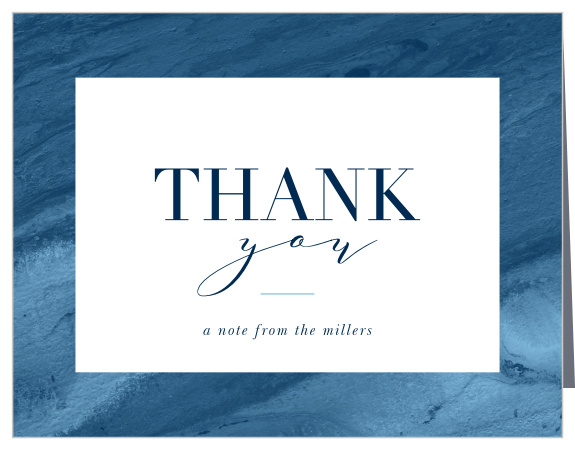 Marbled Azure Thank You Cards will be the perfect choice to let your loved ones know how much you appreciate them showing up for your life's big events. 