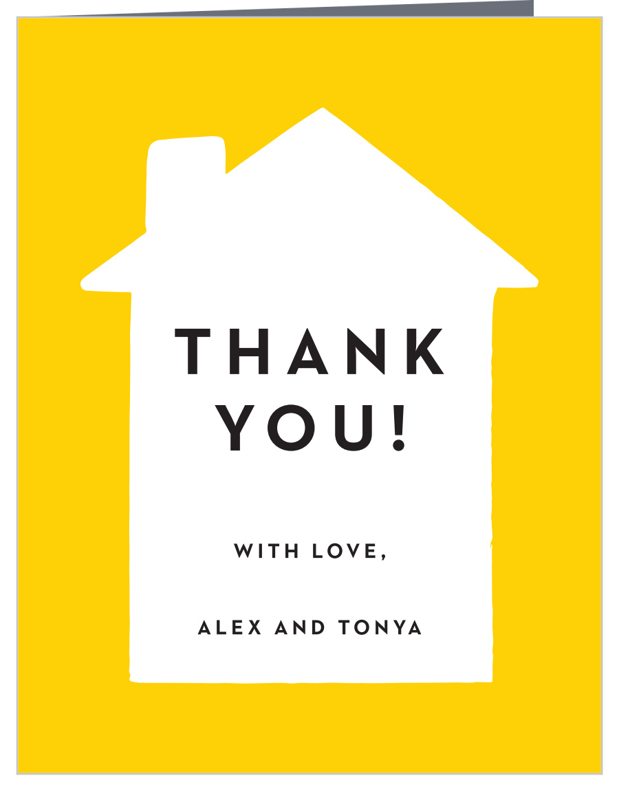 Warm The House Housewarming Thank You Cards