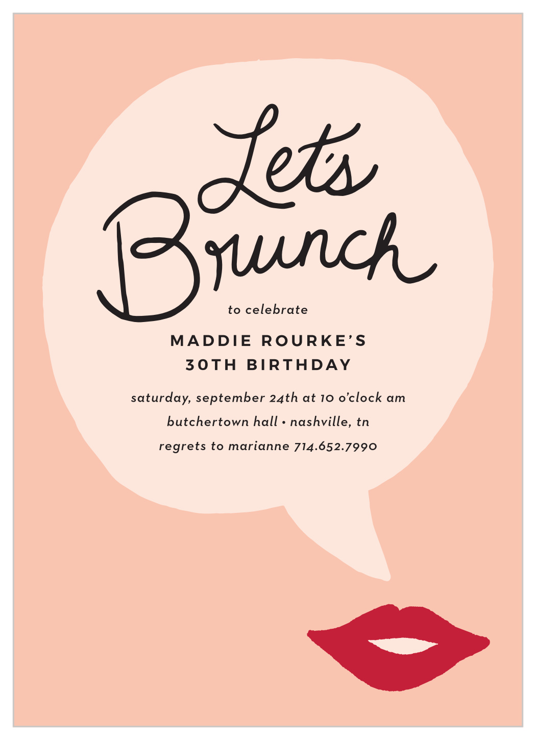 Brunch Bubble Milestone Birthday Invitations