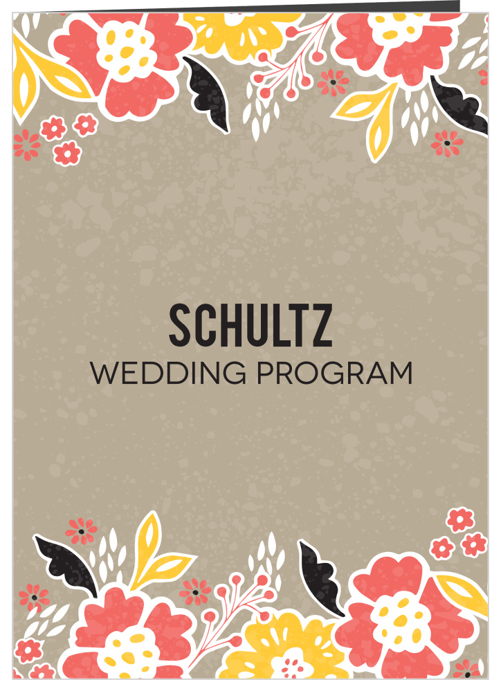 Flowering Love Wedding Programs
