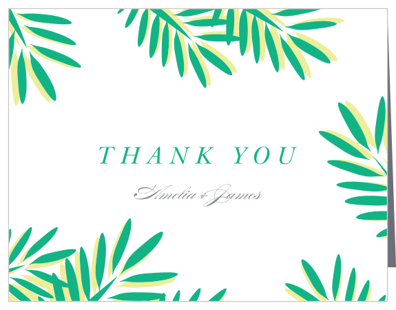 Let your close friends and family know how much you appreciated their presence with our Cocktail Palms  Thank You Cards.