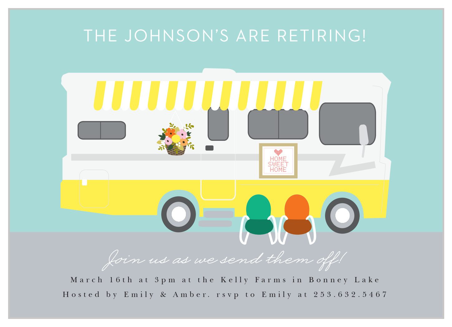 Winnebago Camper Retirement Invitations
