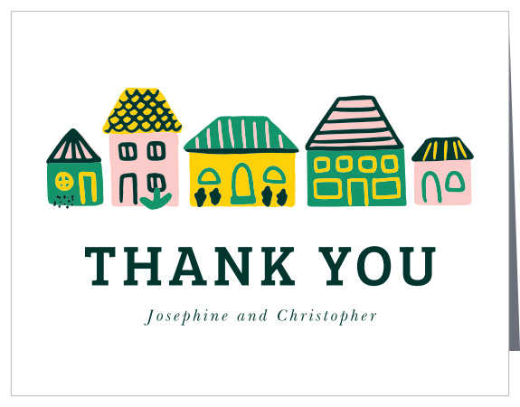 The Little Houses Housewarming Thank You Cards are the perfect way to show your appreciation to those who came to visit and celebrate your new place!