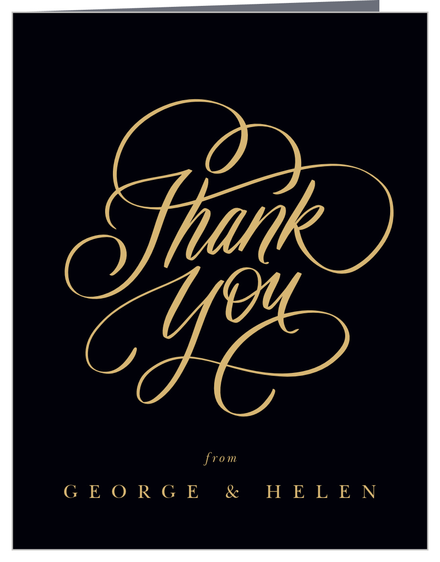 Gilded Celebration Anniversary Thank You Cards