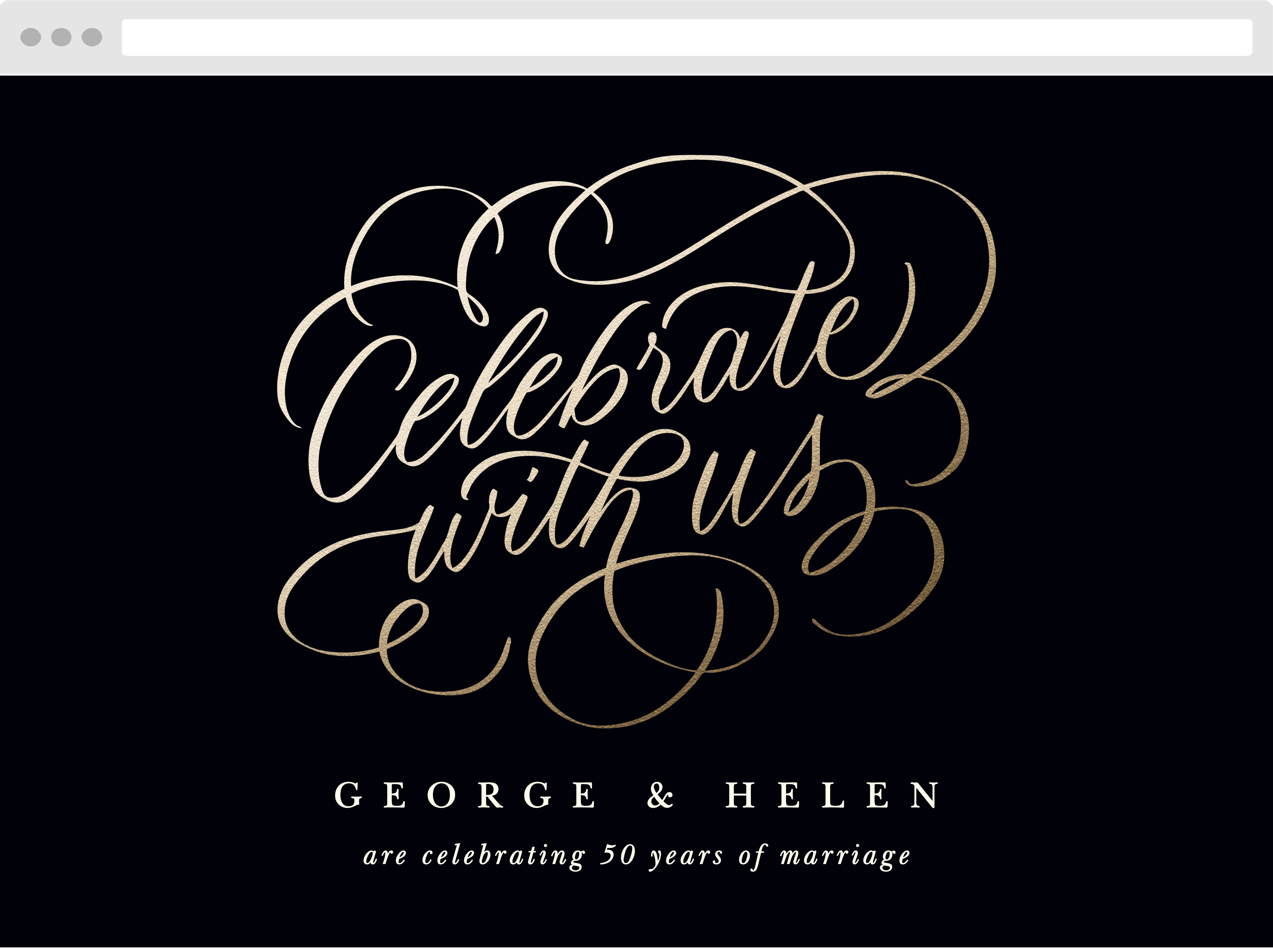 Gilded Celebration Anniversary Website