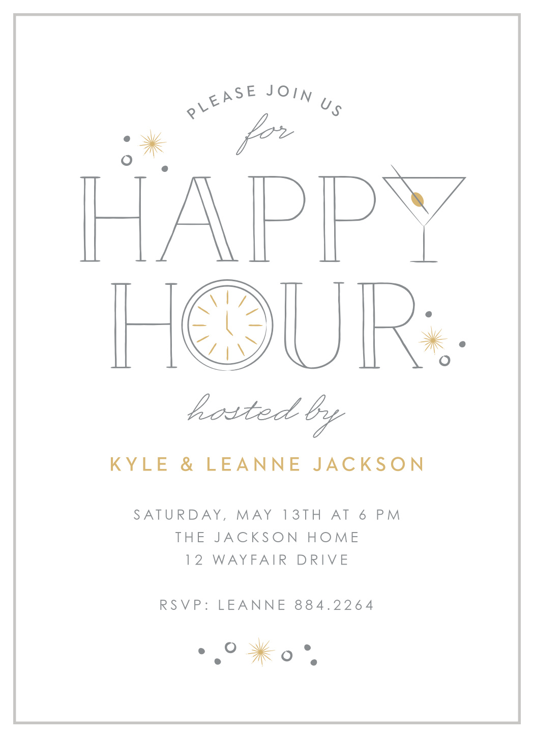 Happy Hour Party Invitations