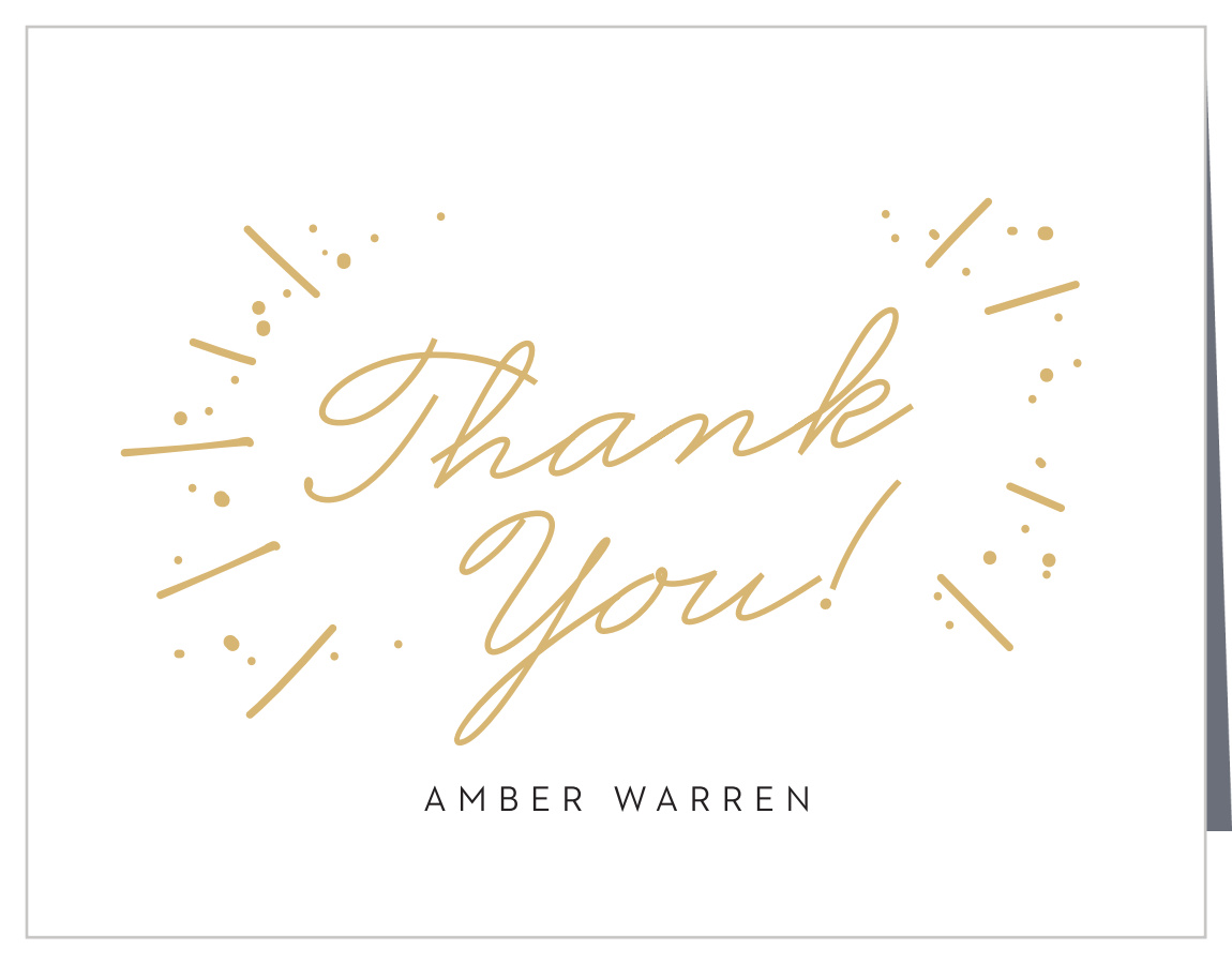 Surprise Sparkler Adult Birthday Thank You Cards