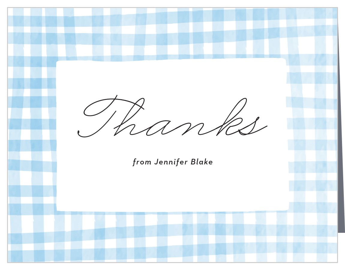 Patterned Picnic Adult Birthday Thank You Cards