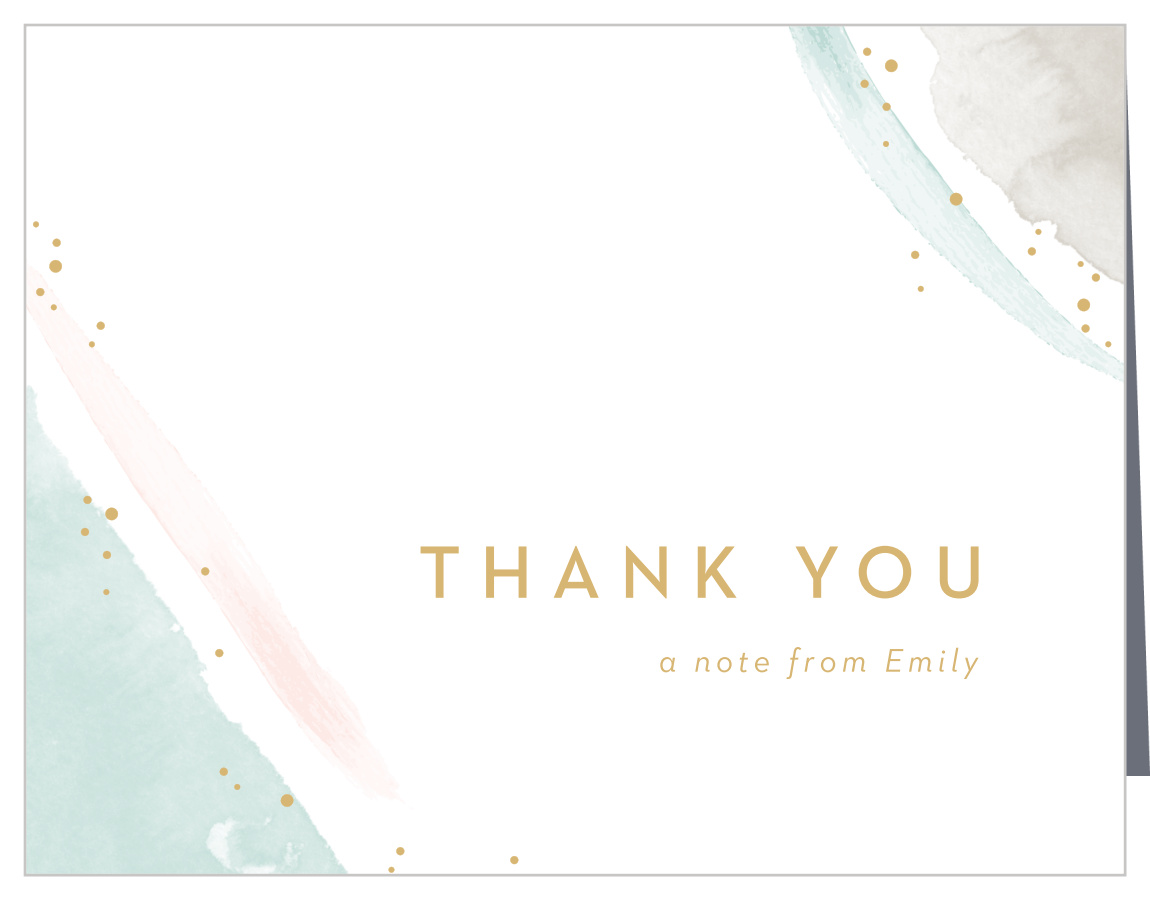 Paint Splatters Moving Thank You Cards