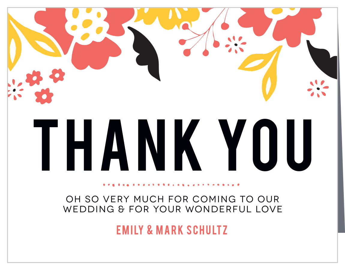 Flowering Love Wedding Thank You Cards
