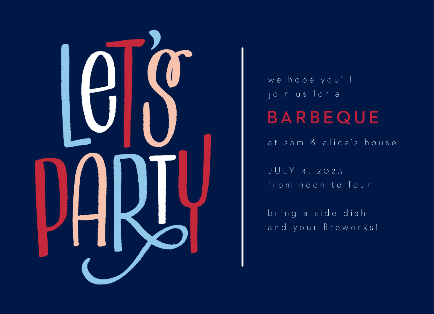 Funky BBQ Party Invitations