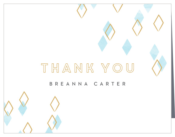 Send a stylish token of appreciation with our Geo Diamond Milestone Birthday Thank You Cards.